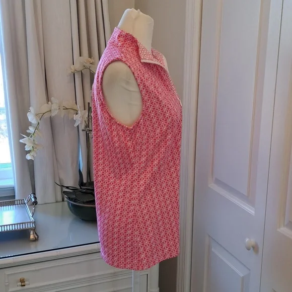 NWOT J.McLaughlin Womens Performance Golf/Tennis/Casual Pink Print Polo Shirt SM - Picture 4 of 8